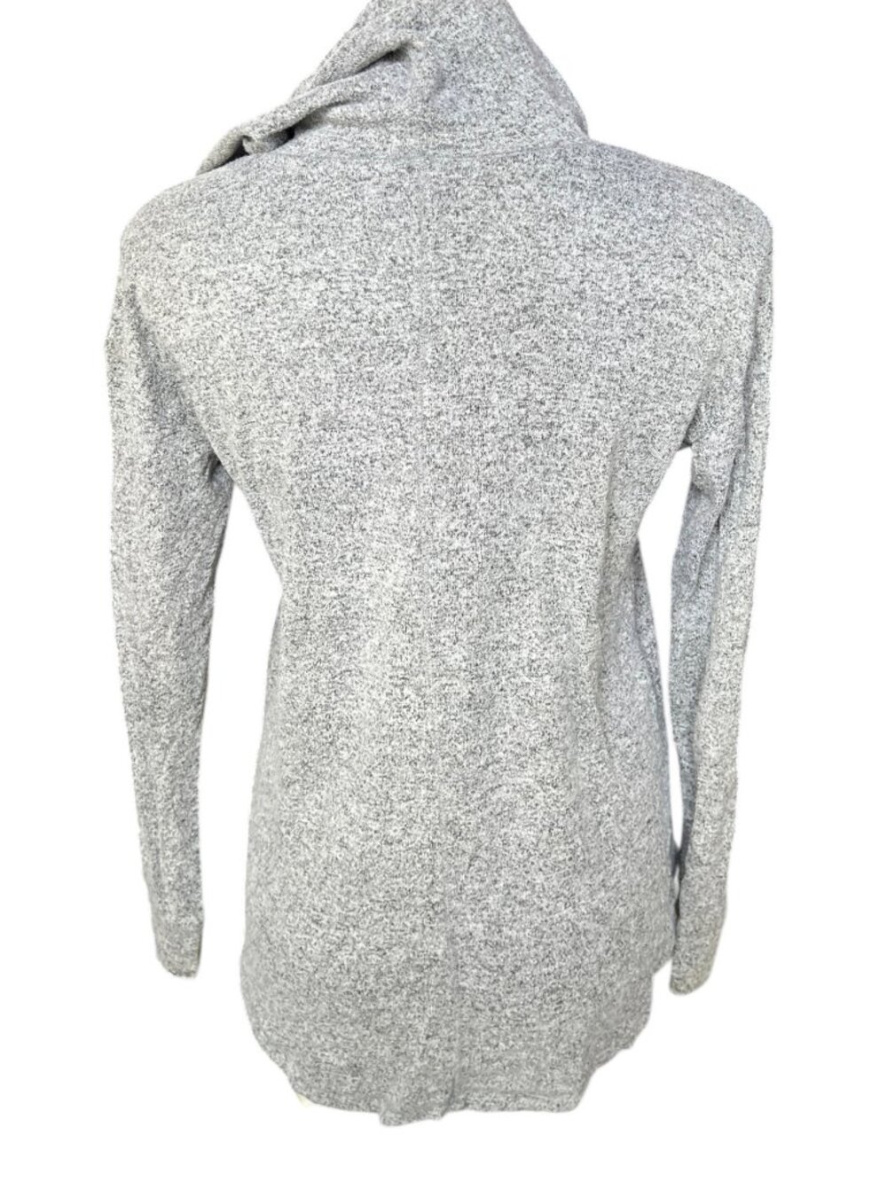 Hollister Women's M Gray Stretch Knit Hoodie Long Sleeve Pull Over Gorp Core - Picture 4 of 8